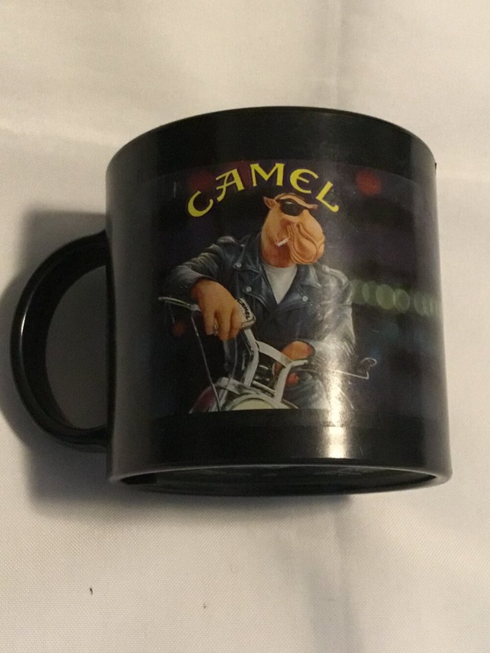 Vintage Camel Smoking Joe Biker Black Coffee Mug/Cup Super Jumbo 14oz